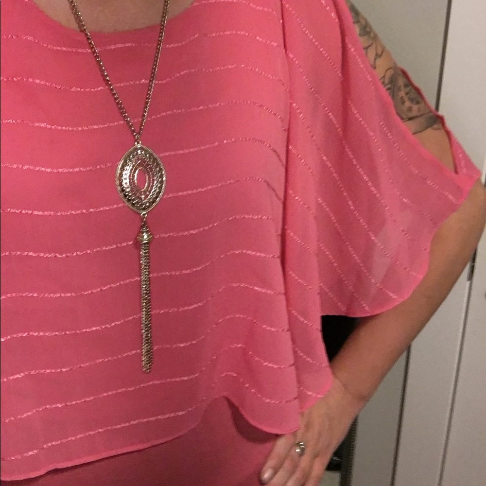 Corral layered shirt with arm slits